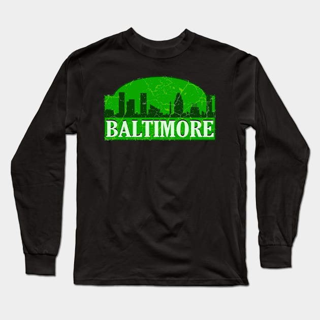 Baltimore Maryland Long Sleeve T-Shirt by Mila46